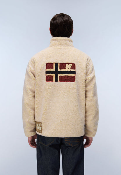 Napapijri · Felpa Archive unisex full zip pile sherpa