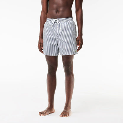 LACOSTE Costume Uomo in Poliestere Riciclato a Righe Verticali Sottili