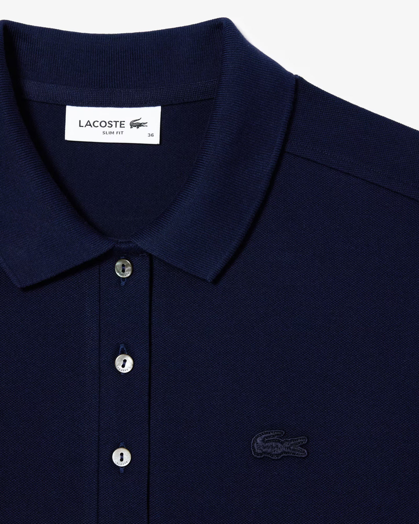LACOSTE Polo Donna Slim fit in Piqué di cotone stretch manica corta Blu