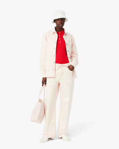 LACOSTE Polo Donna Slim fit in Piqué di cotone stretch manica corta Rossa