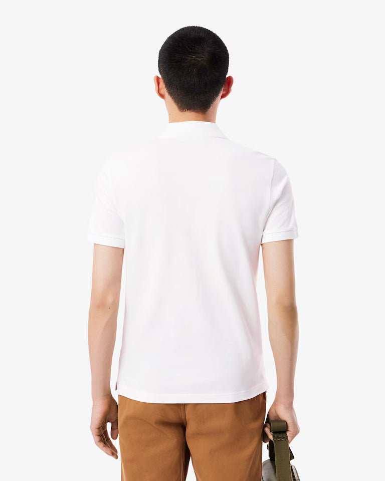Lacoste Polo Uomo Slim Fit Piqué Manica Corta Bianco