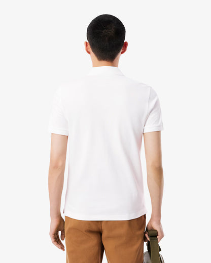 Lacoste Polo Uomo Slim Fit Piqué Manica Corta Bianco