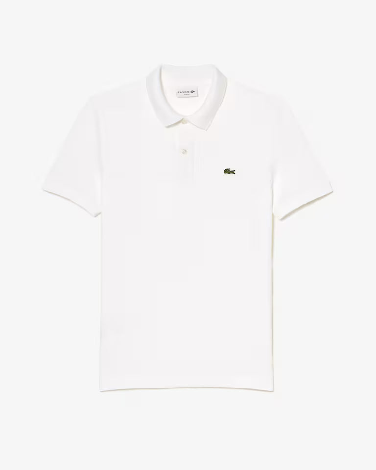 Lacoste Polo Uomo Slim Fit Piqué Manica Corta Bianco