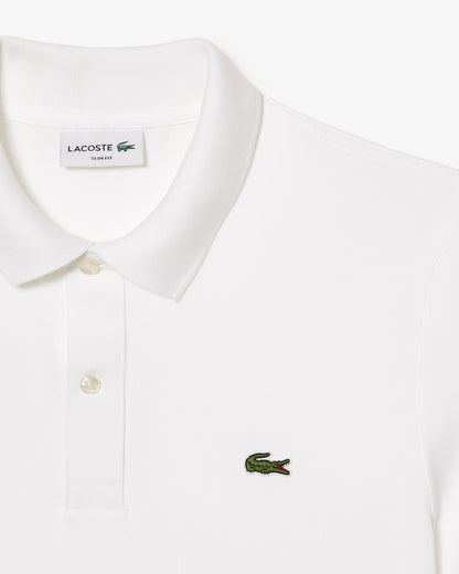 Lacoste Polo Uomo Slim Fit Piqué Manica Corta Bianco