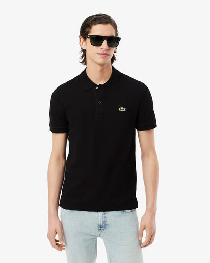 Lacoste Polo Uomo Slim Fit Piqué Manica Corta Nero