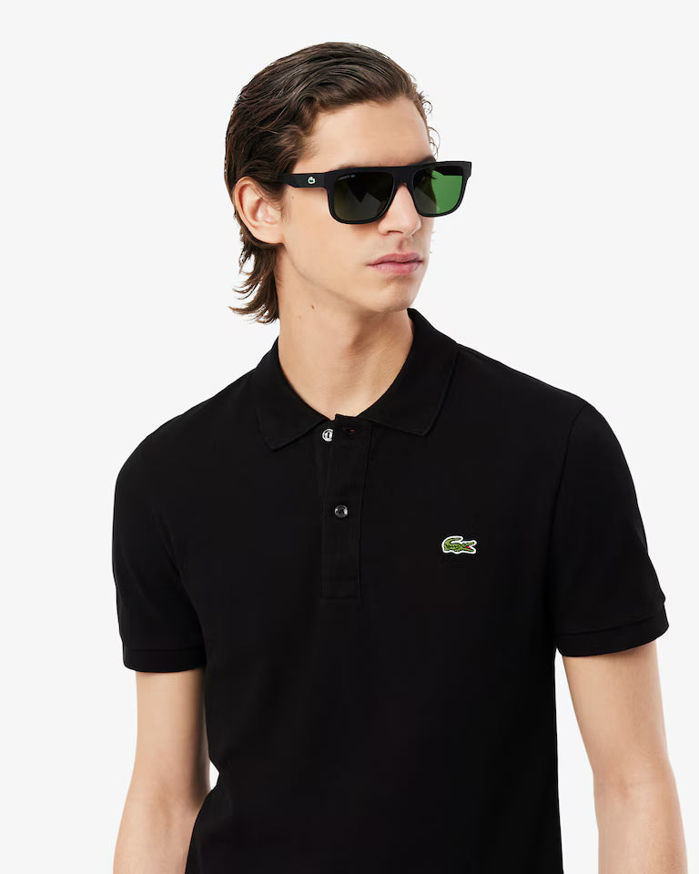 Lacoste Polo Uomo Slim Fit Piqué Manica Corta Nero