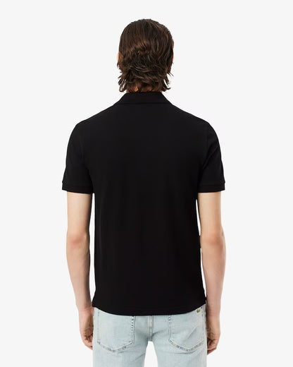 Lacoste Polo Uomo Slim Fit Piqué Manica Corta Nero
