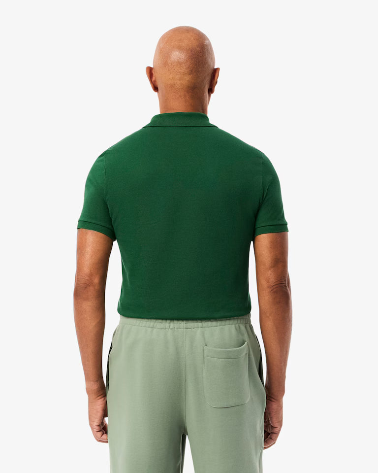 Lacoste Polo Uomo Slim Fit Piqué Manica Corta Verde