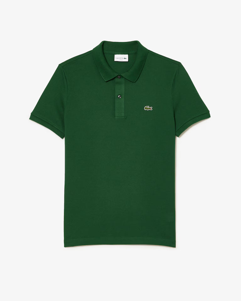 Lacoste Polo Uomo Slim Fit Piqué Manica Corta Verde
