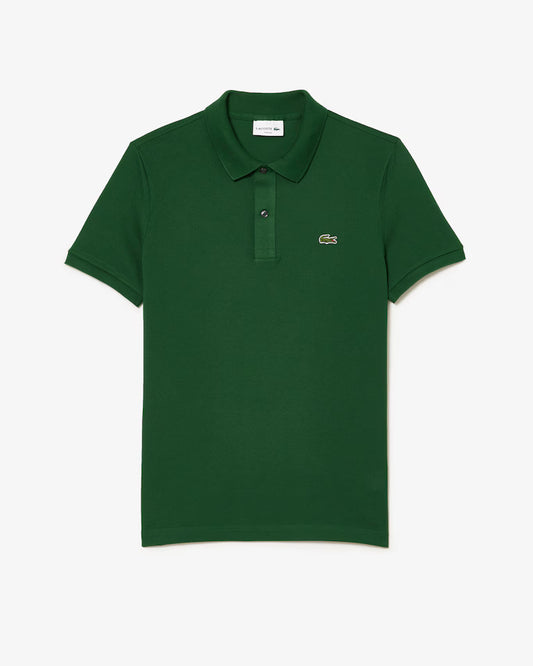 Lacoste Polo Uomo Slim Fit Piqué Manica Corta Verde