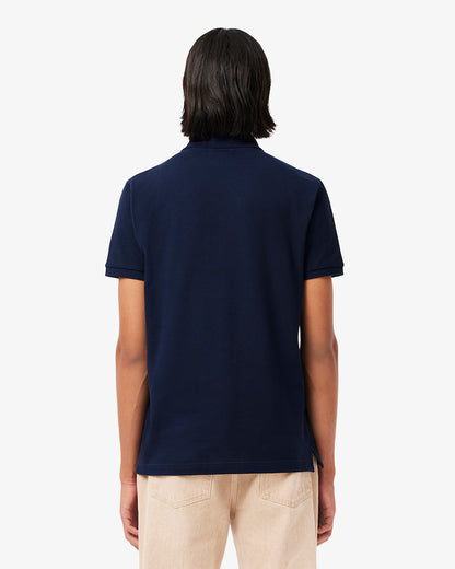 Lacoste Polo Uomo Slim Fit Piqué Manica Corta Blu Navy