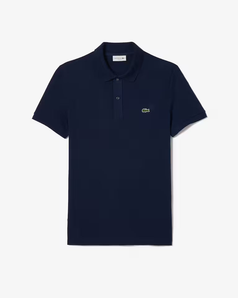 Lacoste Polo Uomo Slim Fit Piqué Manica Corta Blu Navy