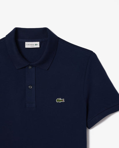 Lacoste Polo Uomo Slim Fit Piqué Manica Corta Blu Navy