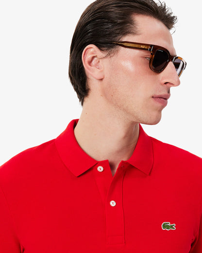 Polo Uomo Lacoste PH4012 L.12.12 Slim Fit Piqué Manica Corta Rosso 240