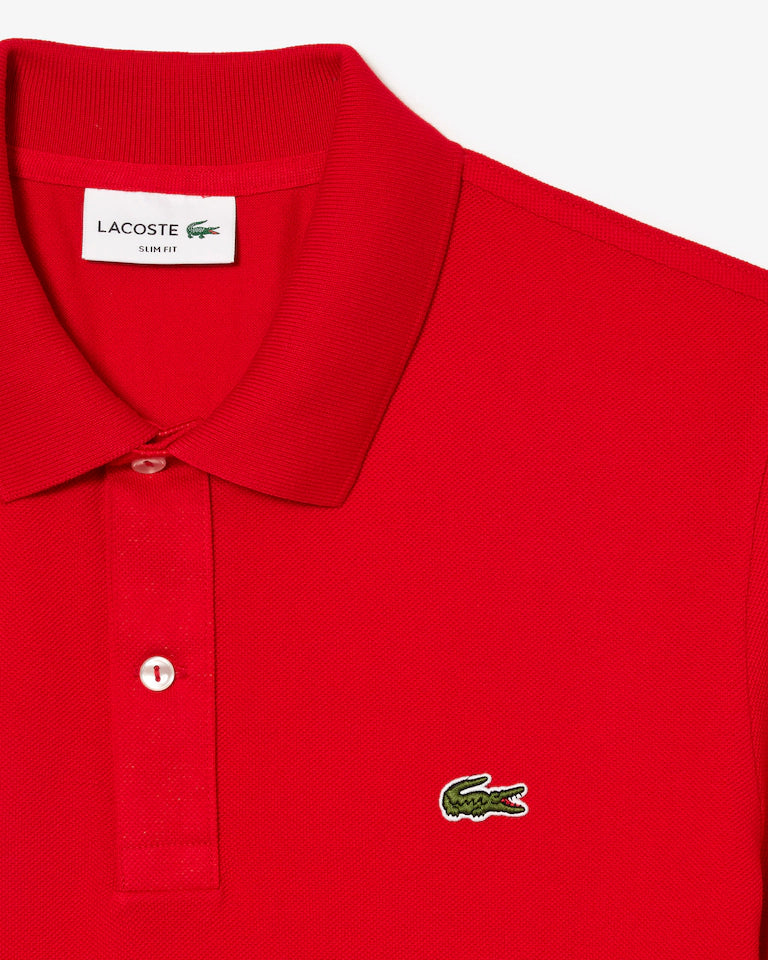 Polo Uomo Lacoste PH4012 L.12.12 Slim Fit Piqué Manica Corta Rosso 240