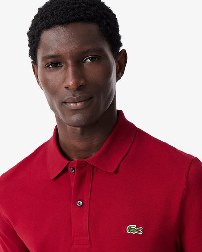 Lacoste Polo Uomo Slim Fit Piqué Manica Corta Bordeaux