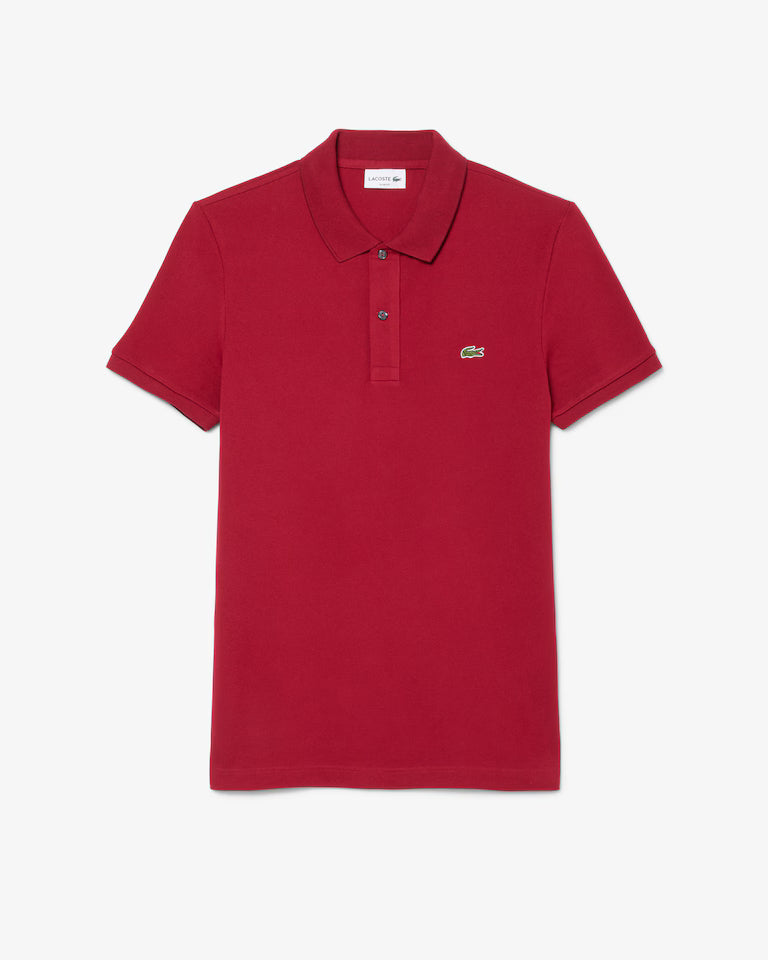 Lacoste Polo Uomo Slim Fit Piqué Manica Corta Bordeaux