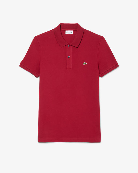 Lacoste Polo Uomo Slim Fit Piqué Manica Corta Bordeaux