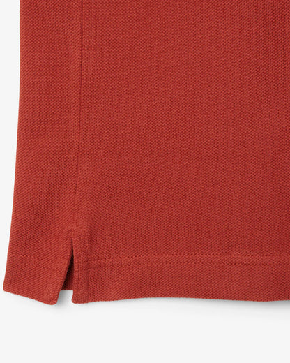 Lacoste Polo Uomo Slim Fit Piqué Manica Corta Marrone