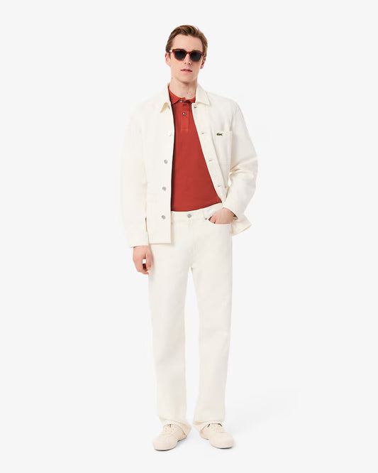Lacoste · Polo uomo manica corta slim piqué marrone