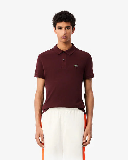 Lacoste Polo Uomo Slim Fit Piqué Manica Corta Bordeaux