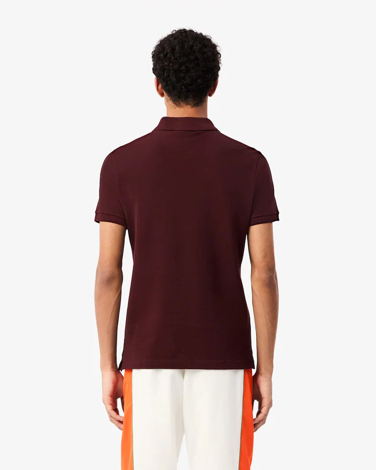 Lacoste Polo Uomo Slim Fit Piqué Manica Corta Bordeaux