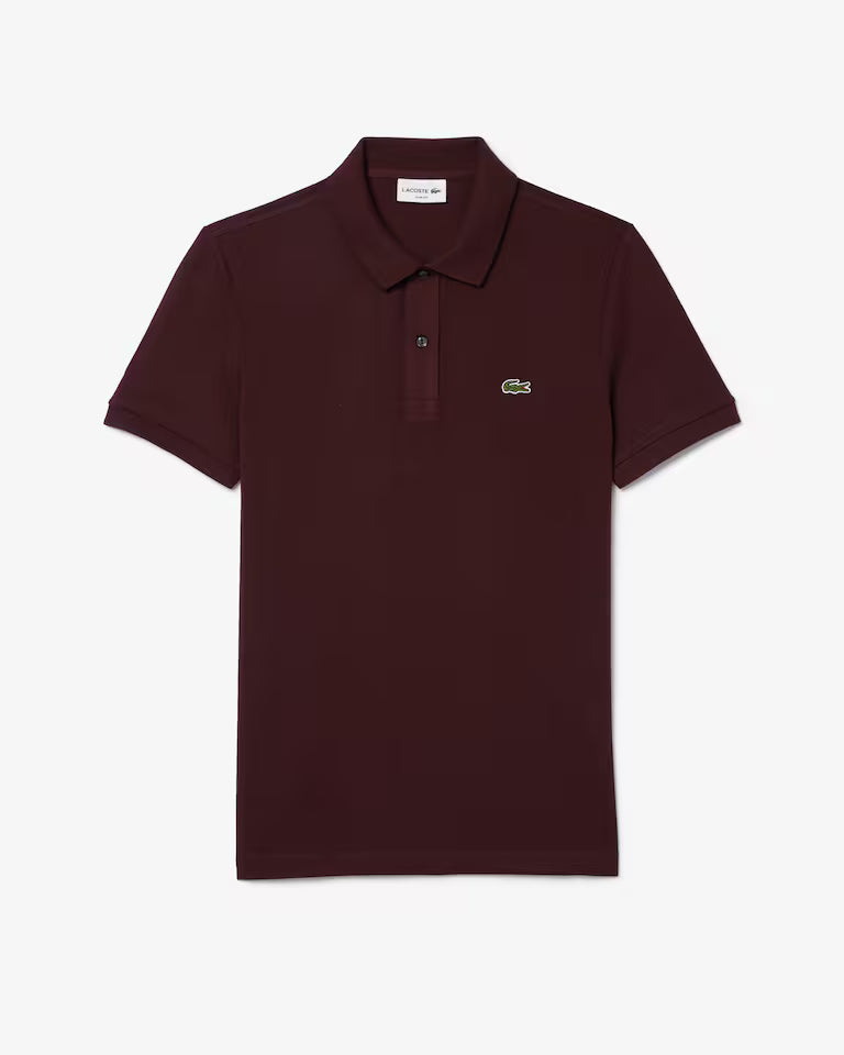 Lacoste Polo Uomo Slim Fit Piqué Manica Corta Bordeaux