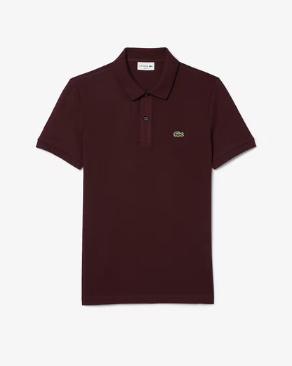 Lacoste Polo Uomo Slim Fit Piqué Manica Corta Bordeaux