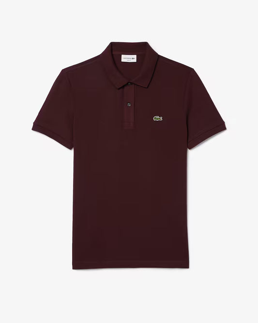 Lacoste Polo Uomo Slim Fit Piqué Manica Corta Bordeaux