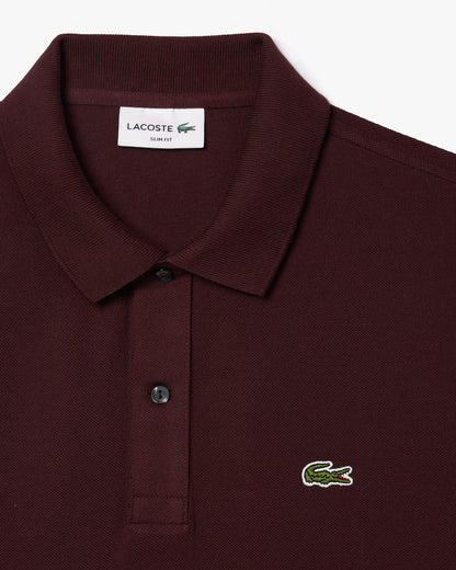 Lacoste Polo Uomo Slim Fit Piqué Manica Corta Bordeaux