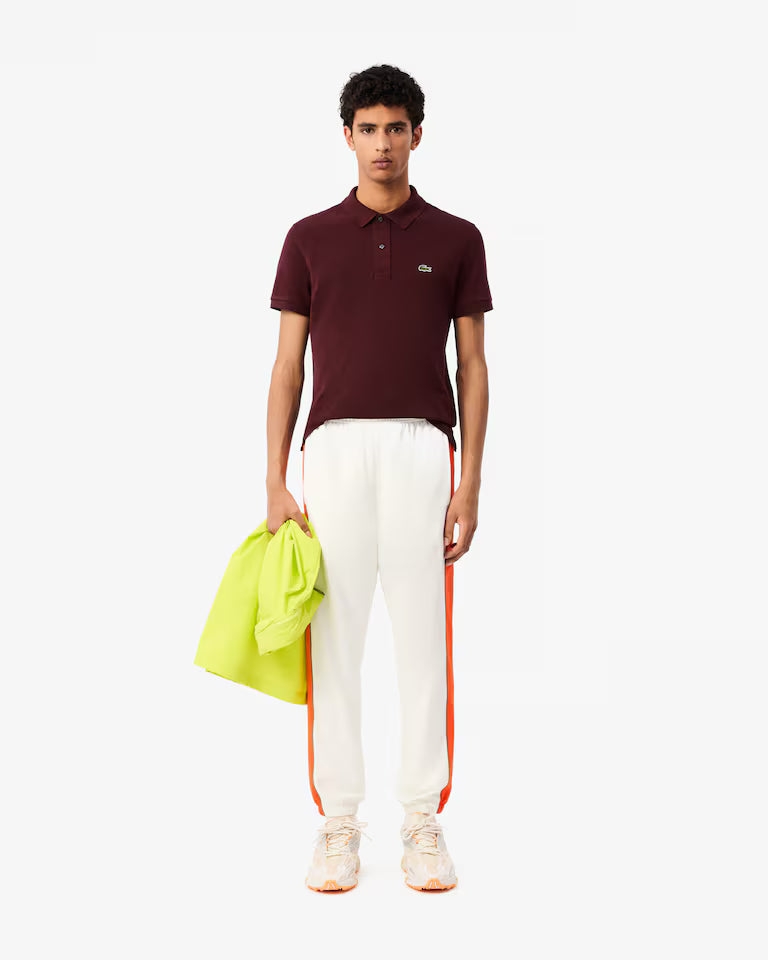 Lacoste Polo Uomo Slim Fit Piqué Manica Corta Bordeaux
