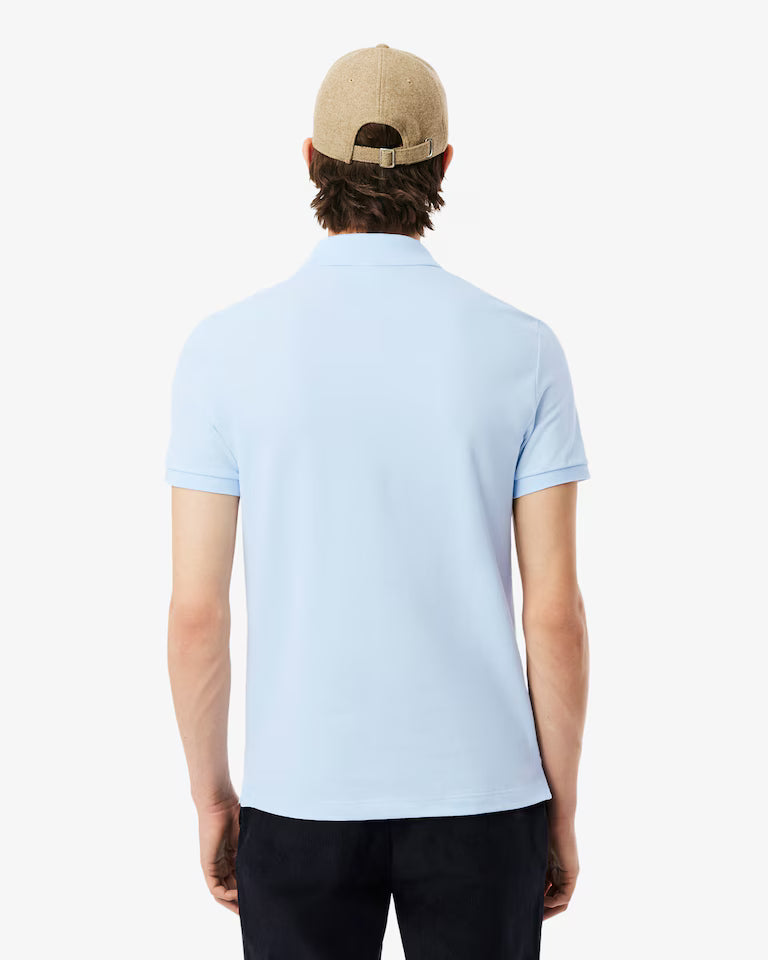 Lacoste Polo Uomo Slim Fit Piqué Manica Corta Azzurro