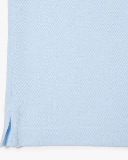 Lacoste Polo Uomo Slim Fit Piqué Manica Corta Azzurro
