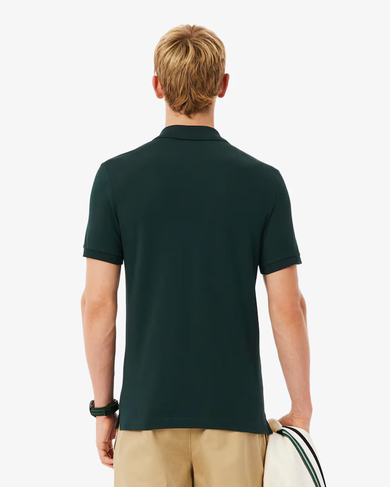 Lacoste Polo Uomo Slim Fit Piqué Manica Corta Verde