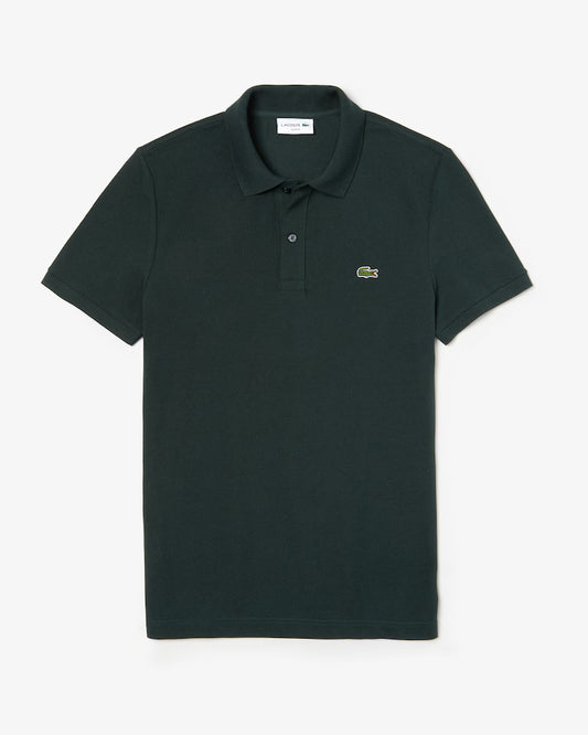 Lacoste Polo Uomo Slim Fit Piqué Manica Corta Verde