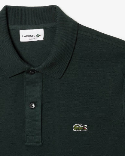 Lacoste Polo Uomo Slim Fit Piqué Manica Corta Verde