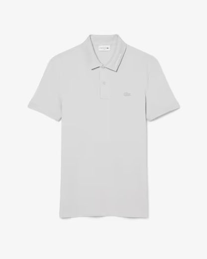 Lacoste · Polo uomo slim piqué logo jacquard grigio