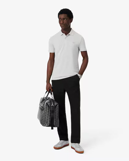 Lacoste · Polo uomo slim piqué logo jacquard grigio
