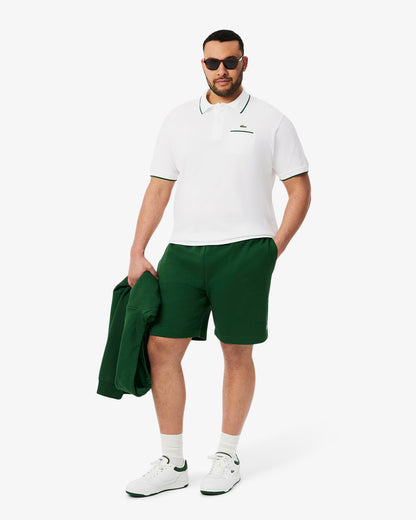LACOSTE Polo Uomo Classic Fit con Tasca e Bordi a Contrasto Bianco