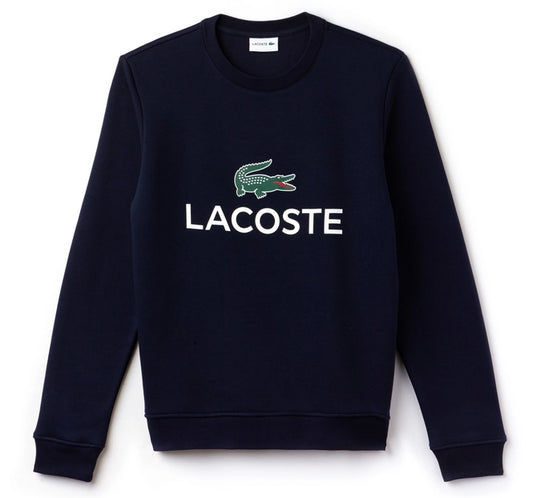 LACOSTE Felpa Uomo con stampa in cotone felpato