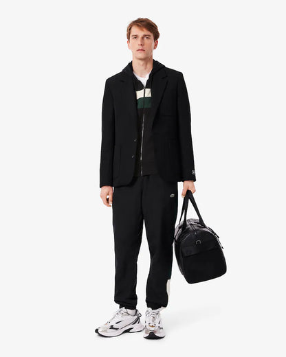 Lacoste · Felpa uomo hoodie zip color block nera
