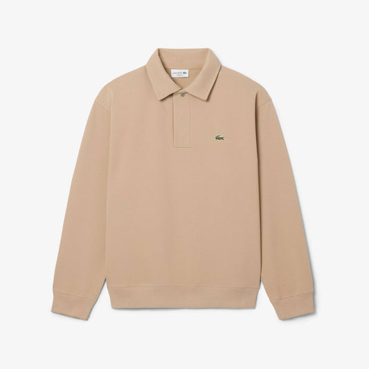 Lacoste felpa colletto polo SH9450 Beige 02S - fronte