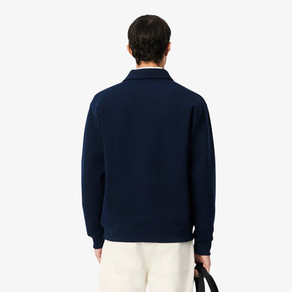 Lacoste felpa colletto polo SH9450 Blu navy 166 - retro