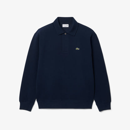 Lacoste felpa colletto polo SH9450 Blu navy 166 - fronte