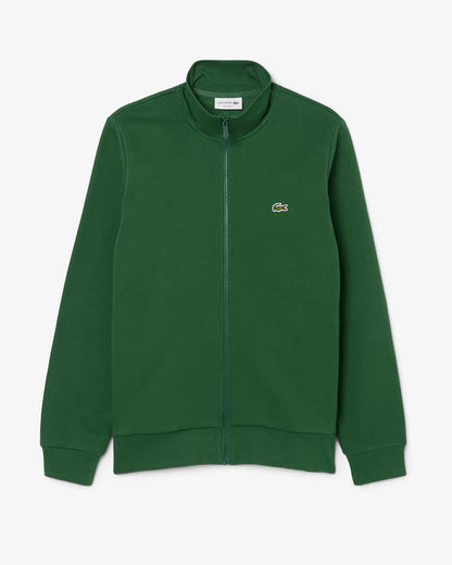 LACOSTE Felpa Uomo a collo alto con zip in cotone organico spazzolato