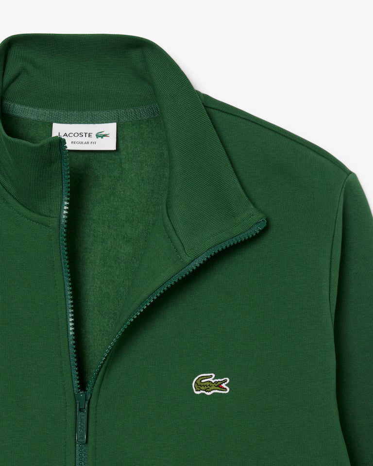 LACOSTE Felpa Uomo a collo alto con zip in cotone organico spazzolato