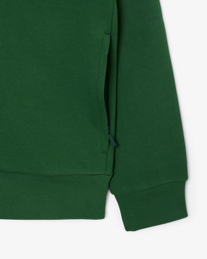 LACOSTE Felpa Uomo a collo alto con zip in cotone organico spazzolato
