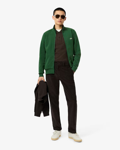 LACOSTE Felpa Uomo a collo alto con zip in cotone organico spazzolato