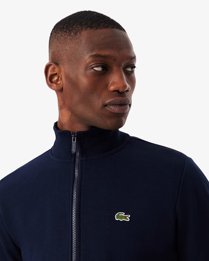 LACOSTE Felpa Uomo a collo alto con zip in cotone organico spazzolato
