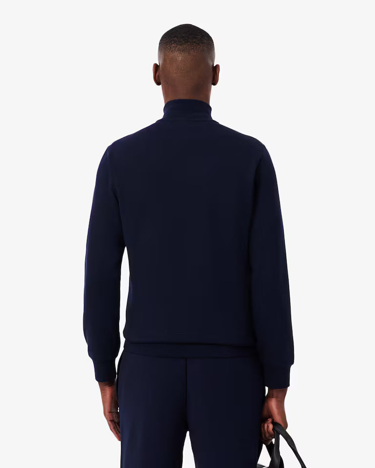 LACOSTE Felpa Uomo a collo alto con zip in cotone organico spazzolato